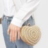 Heart-Shaped Rhinestone Party Clutch