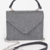 Denim Hot-Fix Stone Top Handle Bag – Structured