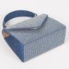 Denim Hot-Fix Stone Top Handle Bag – Structured