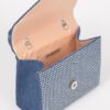 Denim Hot-Fix Stone Top Handle Bag – Structured