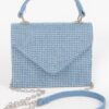 Denim Hot-Fix Stone Top Handle Bag – Structured