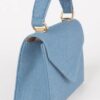 Denim Top-Handle Crossbody Bag – Structured Mini
