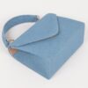 Denim Top-Handle Crossbody Bag – Structured Mini