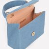 Denim Top-Handle Crossbody Bag – Structured Mini