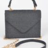 Denim Top-Handle Crossbody Bag – Structured Mini