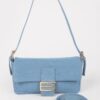 Denim Shoulder Bag – Metal Buckle Detail