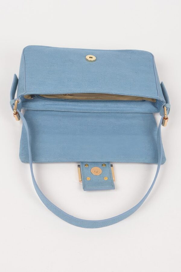 Denim Shoulder Bag – Metal Buckle Detail