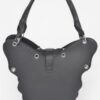 Faux Leather Butterfly Bag – Structured Top-Handle