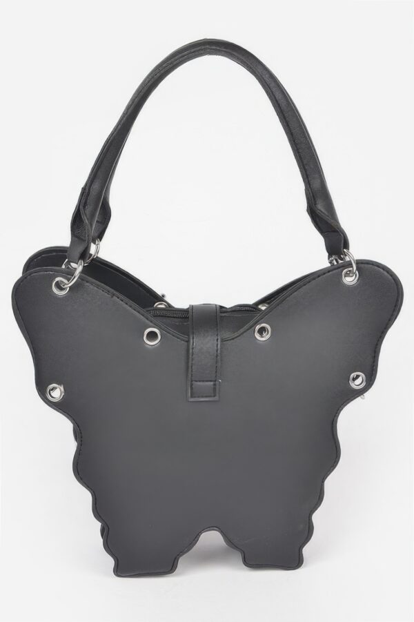 Faux Leather Butterfly Bag – Structured Top-Handle