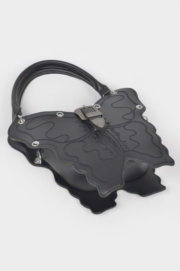 Faux Leather Butterfly Bag – Structured Top-Handle