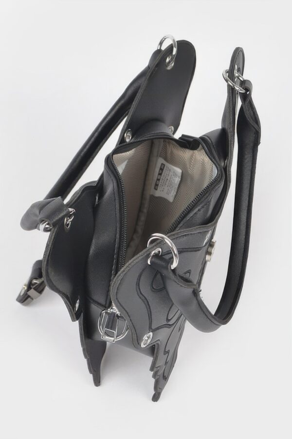 Faux Leather Butterfly Bag – Structured Top-Handle