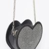 Heart Shape Bag with Hot Fix Stone Detail