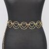 Heart & O-Ring Metal Chain Belt – Adjustable Chain-Link