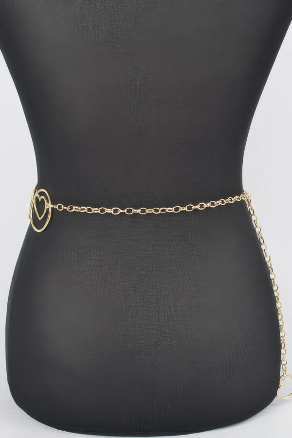 Heart & O-Ring Metal Chain Belt – Adjustable Chain-Link