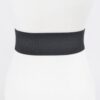 Wide Elastic Waist Belt with Metal Buckle