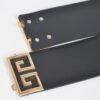 Wide Elastic Waist Belt with Metal Buckle