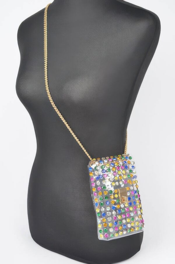 Clear Rhinestone Plus-Size Belt Bag