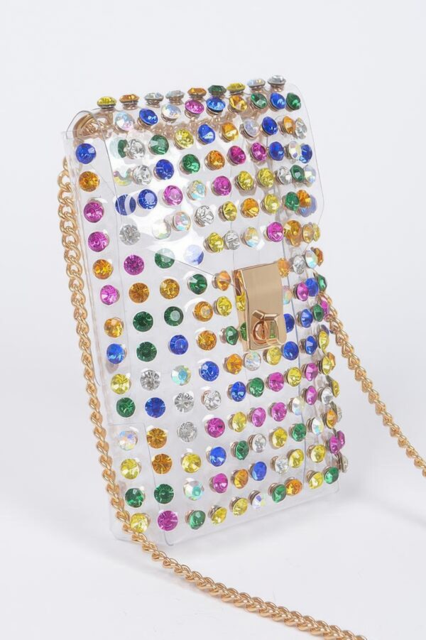 Clear Rhinestone Plus-Size Belt Bag