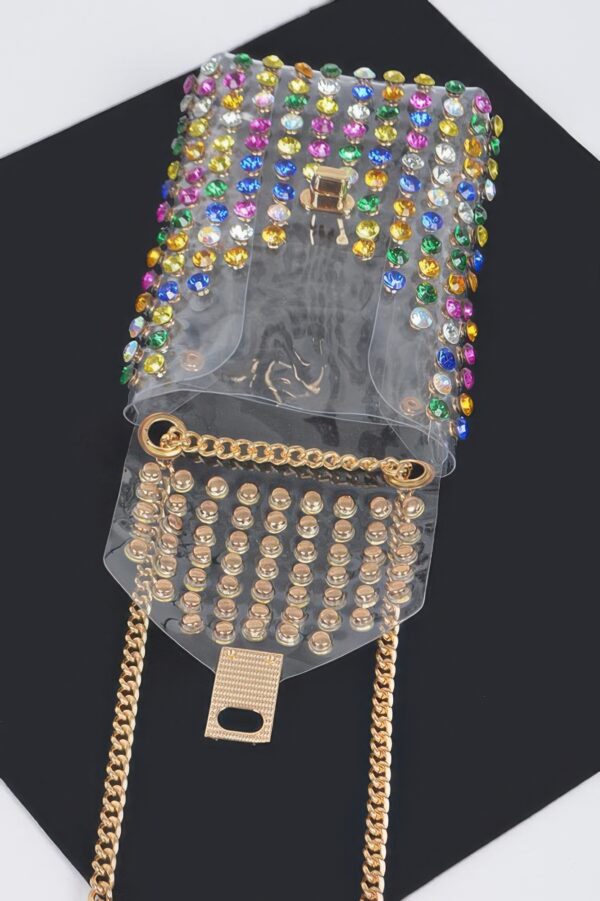 Clear Rhinestone Plus-Size Belt Bag