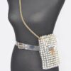 Clear Rhinestone Plus-Size Belt Bag