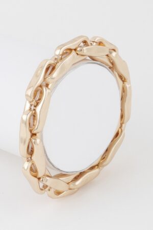 Hammered Link Chain Bracelet – Textured Polished Finish