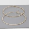 Wide Indented Concrete Hoop Earrings – Matte Sculptural Design