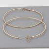 Wide Indented Concrete Hoop Earrings – Matte Sculptural Design