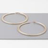Wide Triple Rope Hoop Earrings – Layered Rope Texture