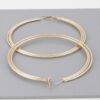 Wide Triple Rope Hoop Earrings – Layered Rope Texture