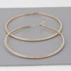 Wide Double-Twist Oversized Hoop Earrings