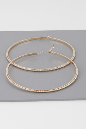 Wide Double-Twist Oversized Hoop Earrings