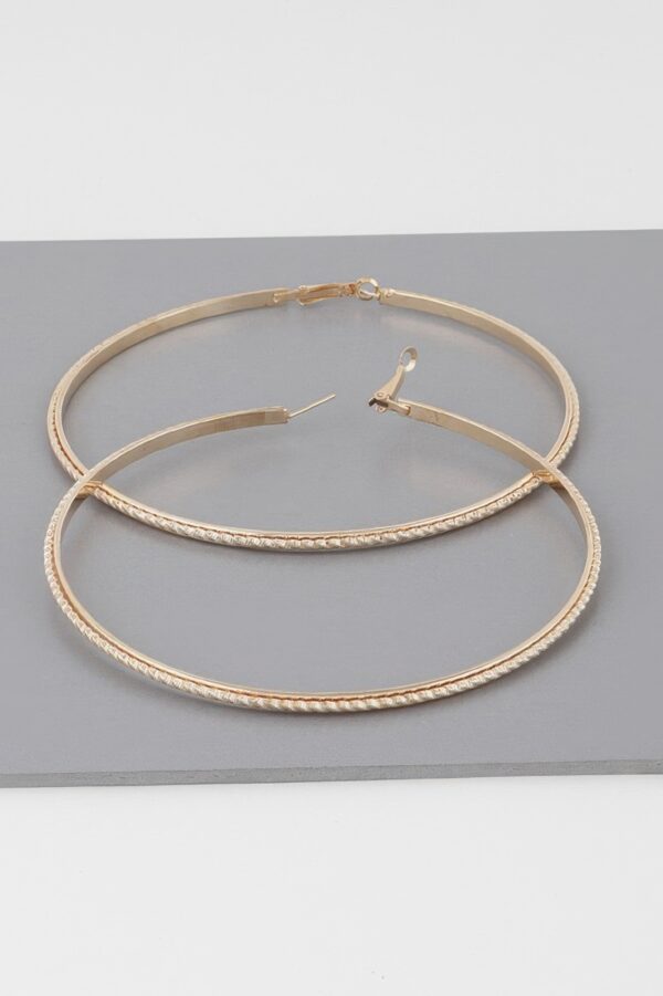 Wide Double-Twist Oversized Hoop Earrings