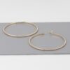 Wide Double-Twist Oversized Hoop Earrings