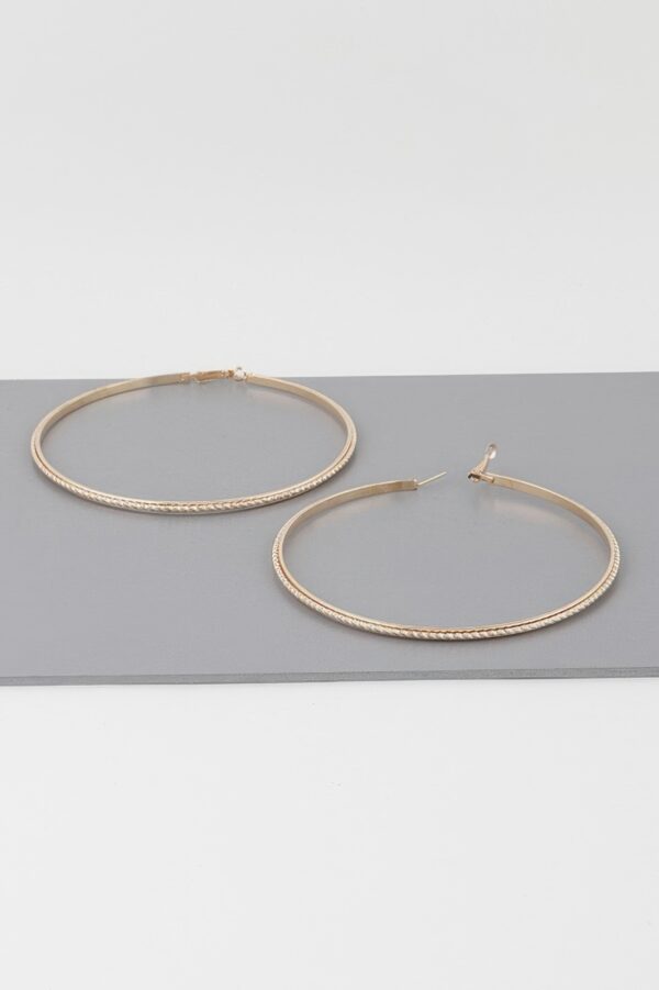 Wide Double-Twist Oversized Hoop Earrings