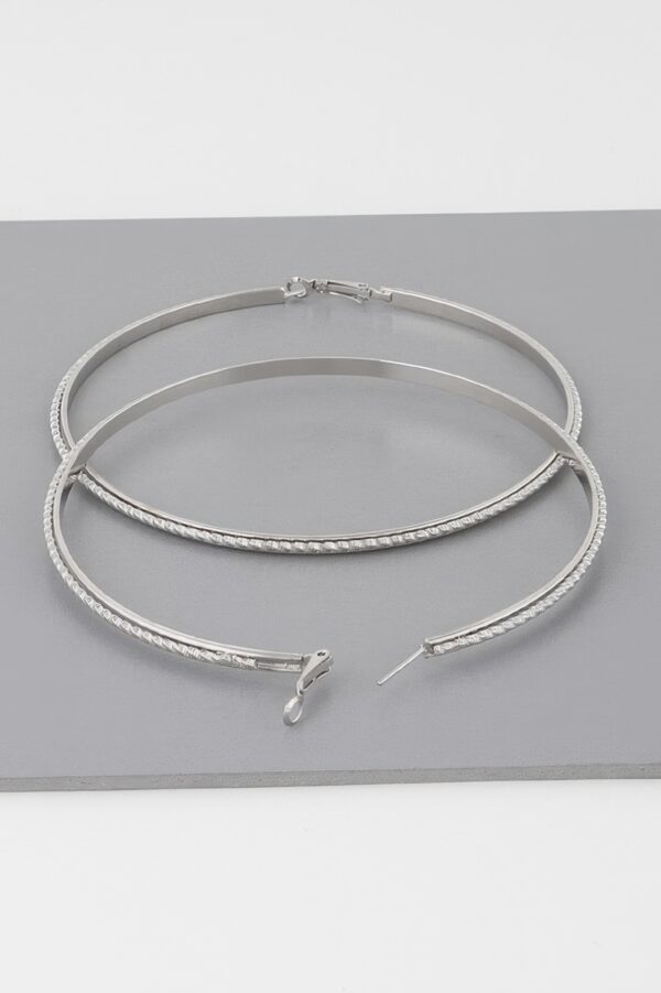 Wide Double-Twist Oversized Hoop Earrings