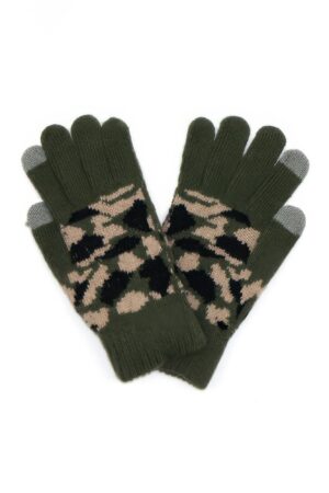 Camo Knit Smart-Touch Gloves – Wool Blend