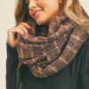 Plaid Infinity Scarf – Soft Polyester Loop