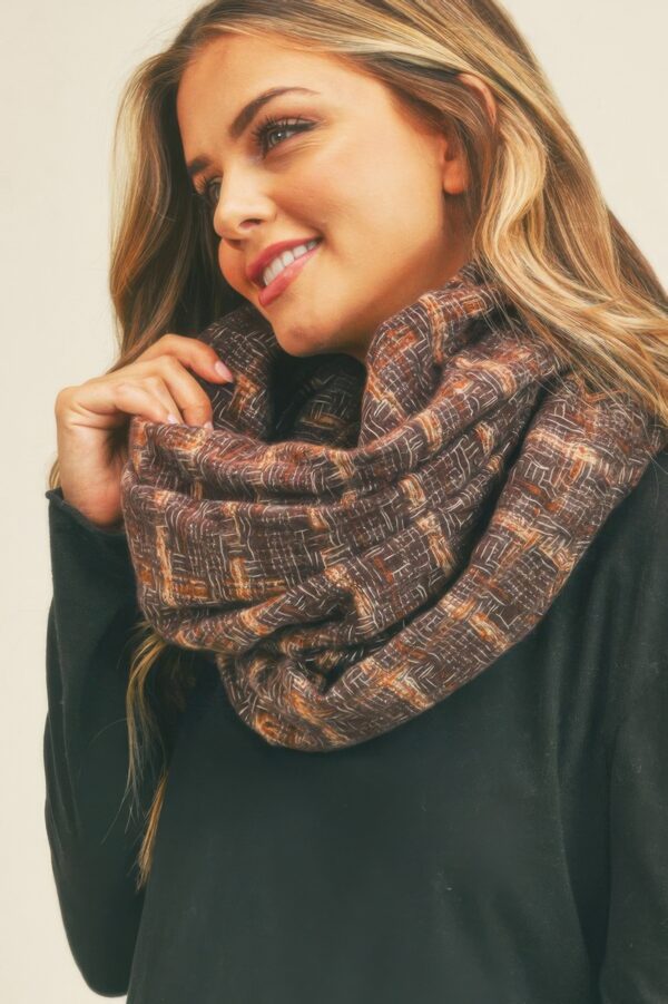 Plaid Infinity Scarf – Soft Polyester Loop