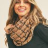 Plaid Infinity Scarf – Soft Polyester Loop