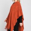 Paisley Fringe Poncho – Open-Front Acrylic