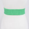 Faux Straw Stretch Belt with Oversized Metal Buckle