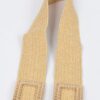 Faux Straw Stretch Belt with Oversized Metal Buckle