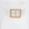 Wide Clear PVC Belt with Metal Buckle – Transparent