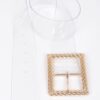 Wide Clear PVC Belt with Metal Buckle – Transparent