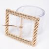 Wide Clear PVC Belt with Metal Buckle – Transparent