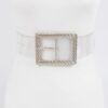 Wide Clear PVC Belt with Metal Buckle – Transparent