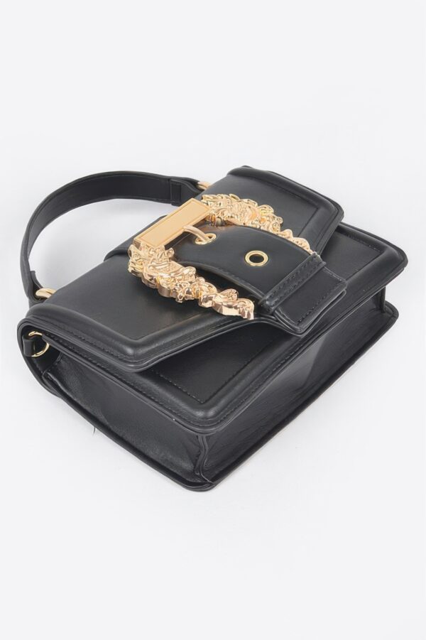 Vegan Top Handle Shoulder Clutch – Structured Polyurethane
