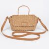 Faux Straw Top Handle Bag – Woven Paper Compact