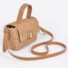 Faux Straw Top Handle Bag – Woven Paper Compact