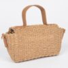 Faux Straw Top Handle Bag – Woven Paper Compact